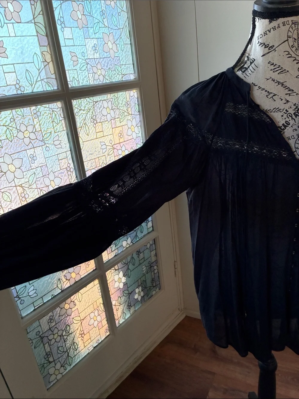 NWT Spell Teodora Blouse in Black size small - Picture 4 of 9